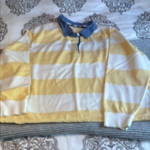 Vineyard Vines Yellow and White Casual Button Down Shirt